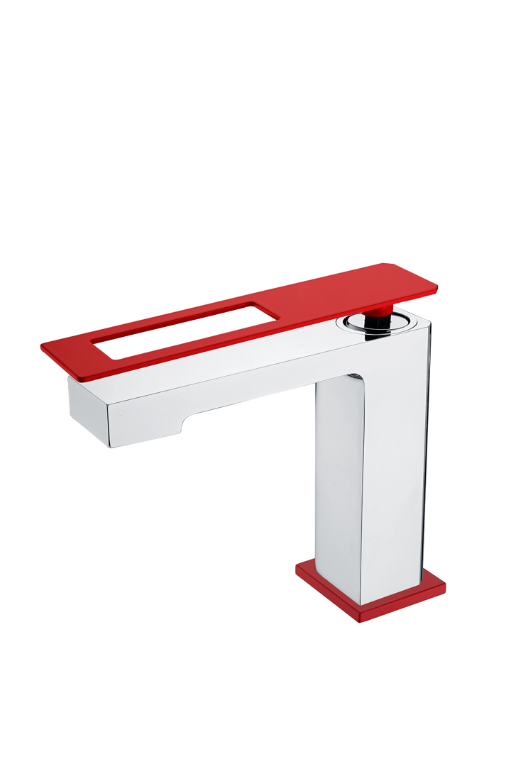 Фото Смеситель для раковины низкий Boheme Q Chrome-Red