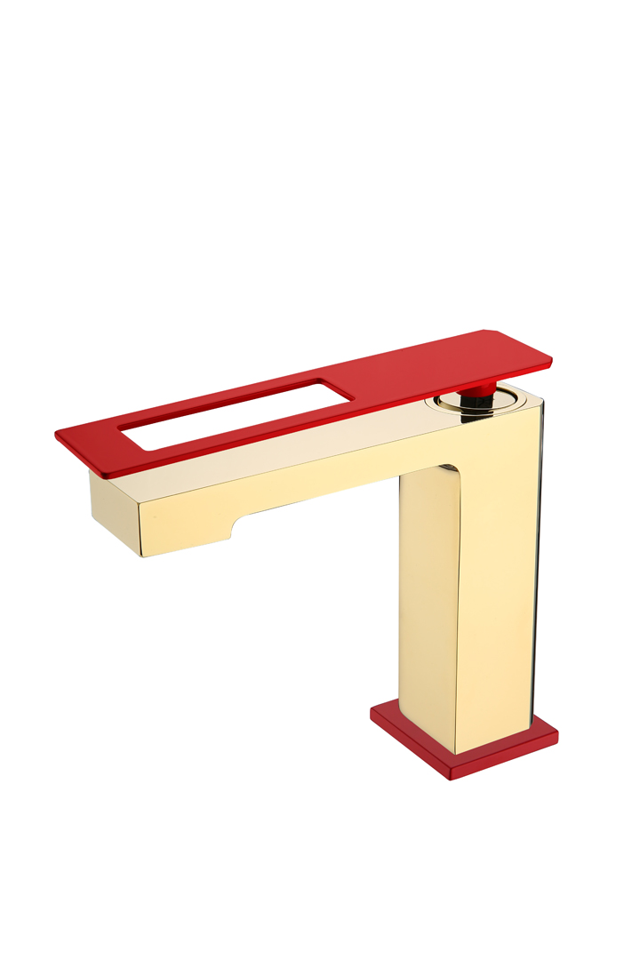 Фото Смеситель для раковины низкий Boheme Q Gold-Red