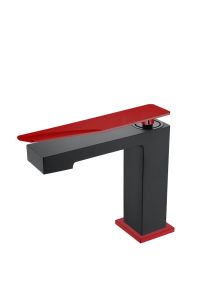Смеситель для раковины низкий Boheme Q Black-Red.2