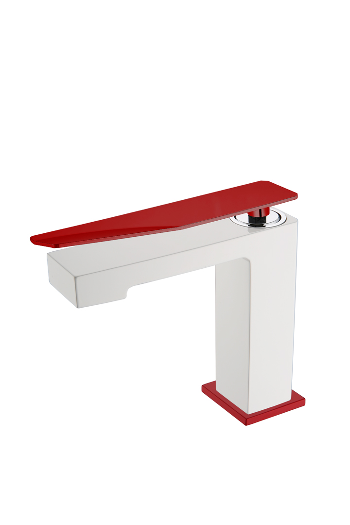 Фото Смеситель для раковины низкий Boheme Q White-Red.2