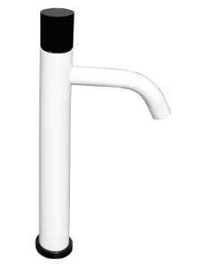 Смеситель для раковины высокий Boheme Stick White Mramor Black