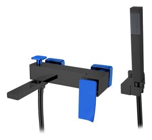 Смеситель для ванны Boheme Q BlackBlue
