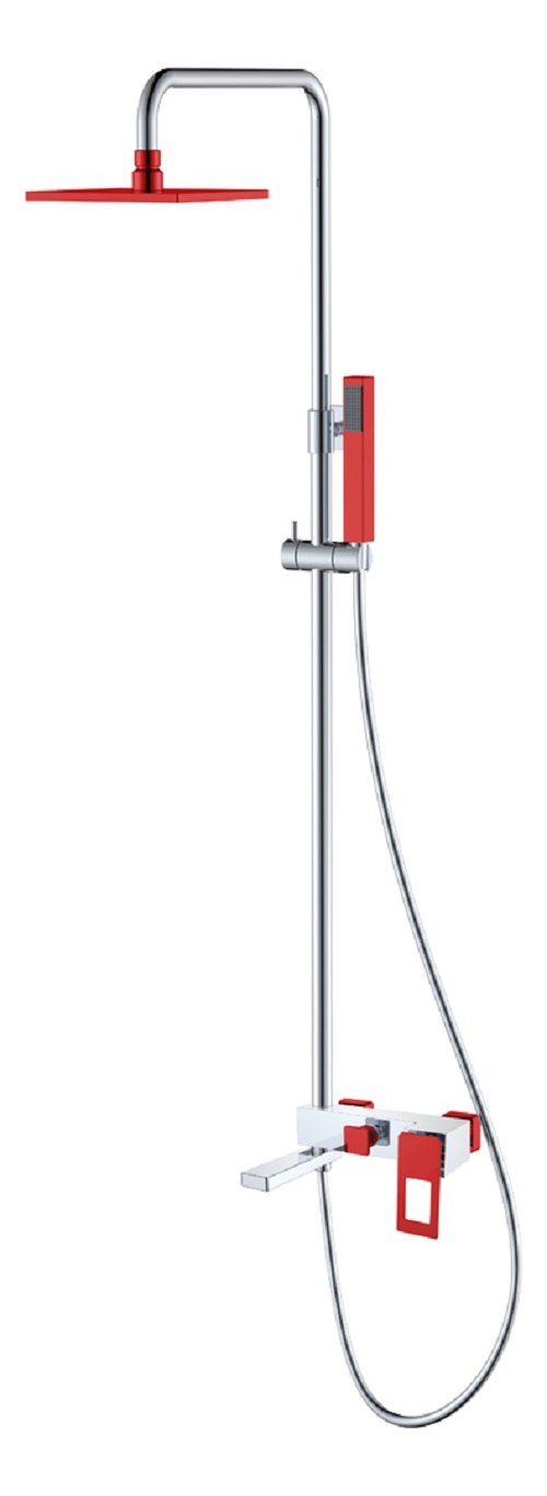 Фото Душевая система Boheme Q ChromeRed