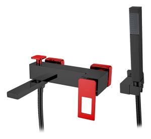 Смеситель для ванны Boheme Q BlackRed