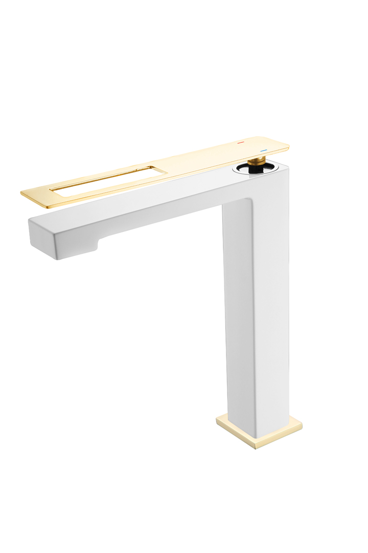 Фото Смеситель для раковины Boheme Q White-Gold