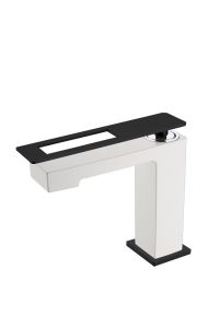 Смеситель для раковины низкий Boheme Q White-Black