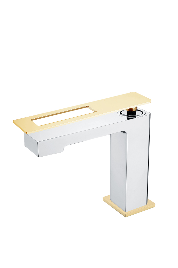 Фото Смеситель для раковины низкий Boheme Q Chrome-Gold
