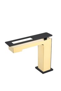Смеситель для раковины низкий Boheme Q GoldBlack