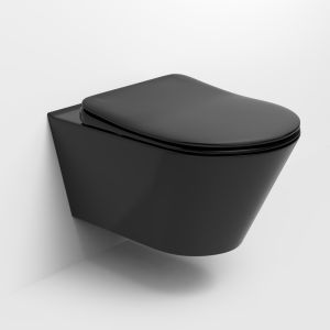 Унитаз подвесной AVVA черный матовый + сиденье черное матовой