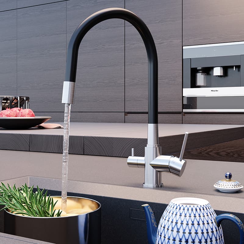 Дополнительное фото №4 Смеситель Elghansa KITCHEN Pure Water 56F5216-Steel для кухни (для фильтра) с гибким изливом