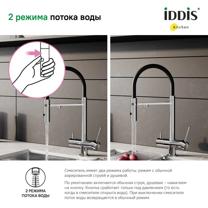 Дополнительное фото №5 Смеситель для кухни Iddis Ace под фильтр хром