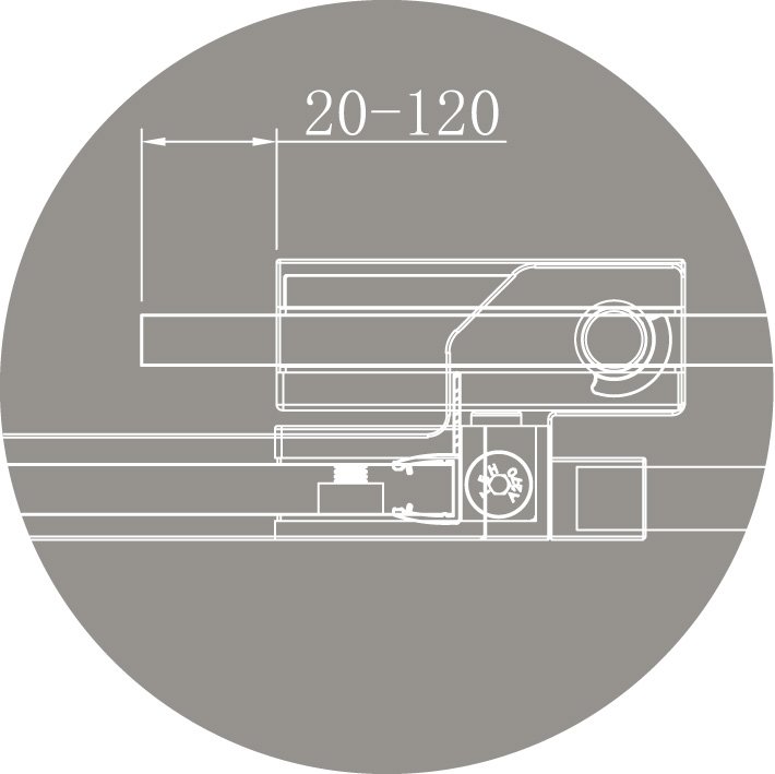 Дополнительное фото №6 Душевая дверь CEZARES SLIDER-B-1-80/90-BR-Cr хром