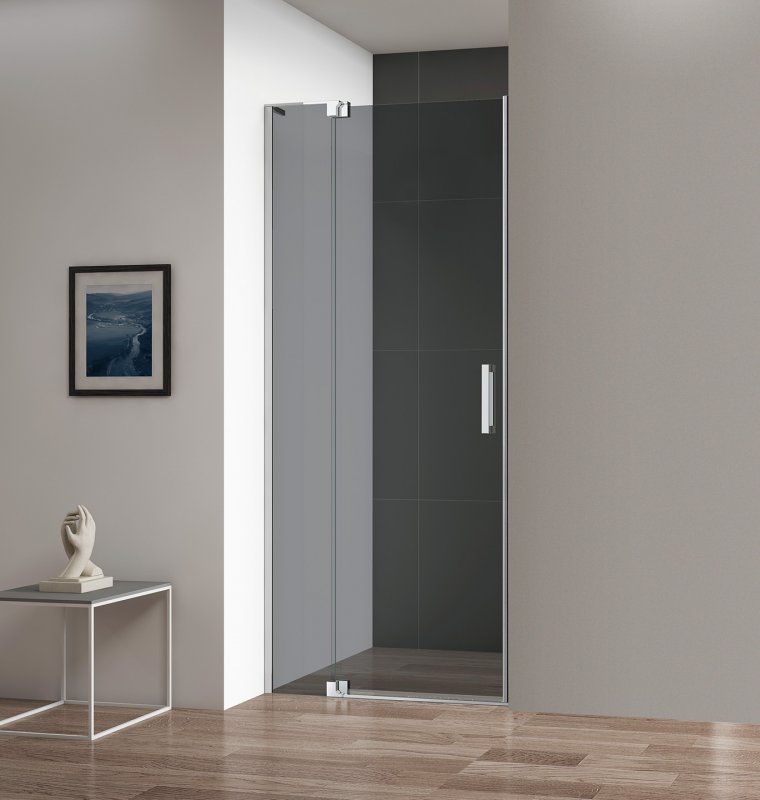 Фото Душевая дверь Cezares SLIDER-B-1-80/90-GRIGIO-Cr