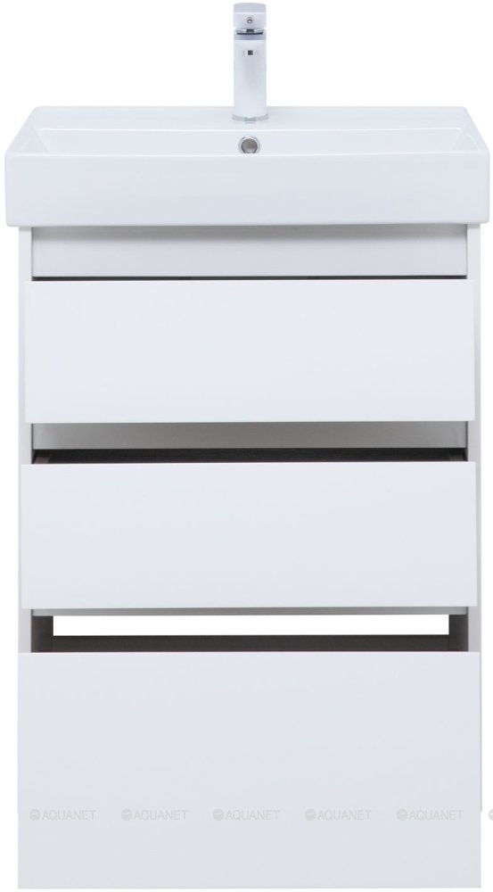 Дополнительное фото №2 Тумба Aquanet Nova Lite 60 3 ящ. цв. белый глянец с раковиной Латина 60