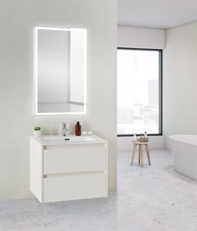 Фото Тумба Belbagno Kraft 610*39*51,5 Bianco Opaco с раковиной