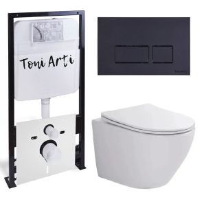 Комплект TONI ARTI TA-01+Russi с сиденьем с микролифтом, с клавишей Noche TA-0044