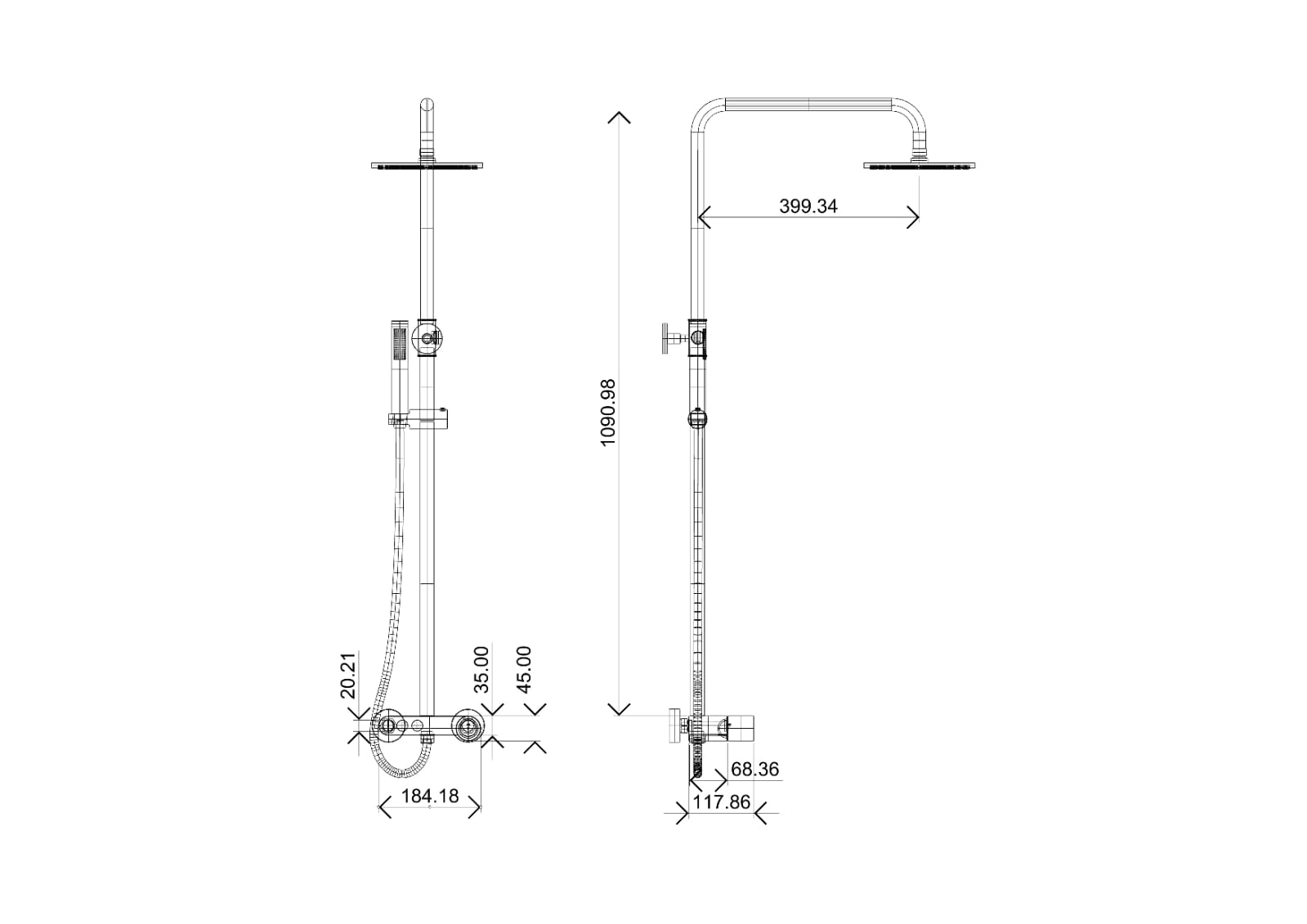 Дополнительное фото №1 Стойка для душа STICK WHITE DIAMOND CHROME 128-WCR