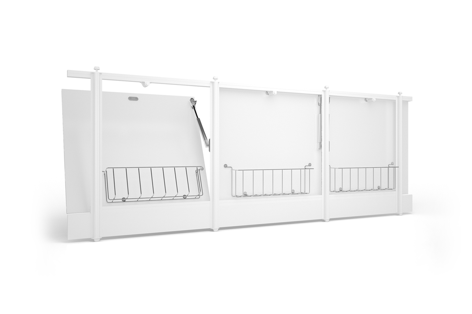 Дополнительное фото №3 Экран для ванны Метакам с откидными дверцами 1490х540-580 белый