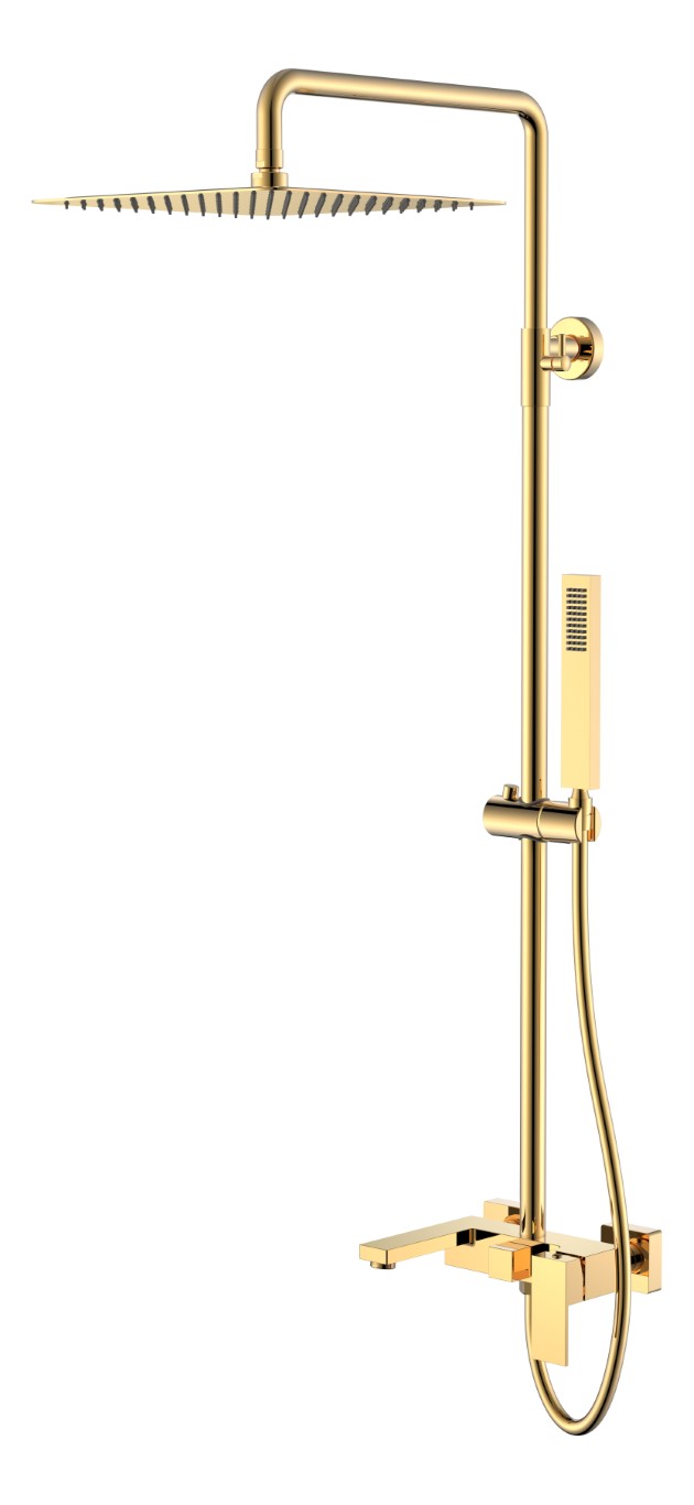 Фото Душевая система Boheme Qubic Shine Gold