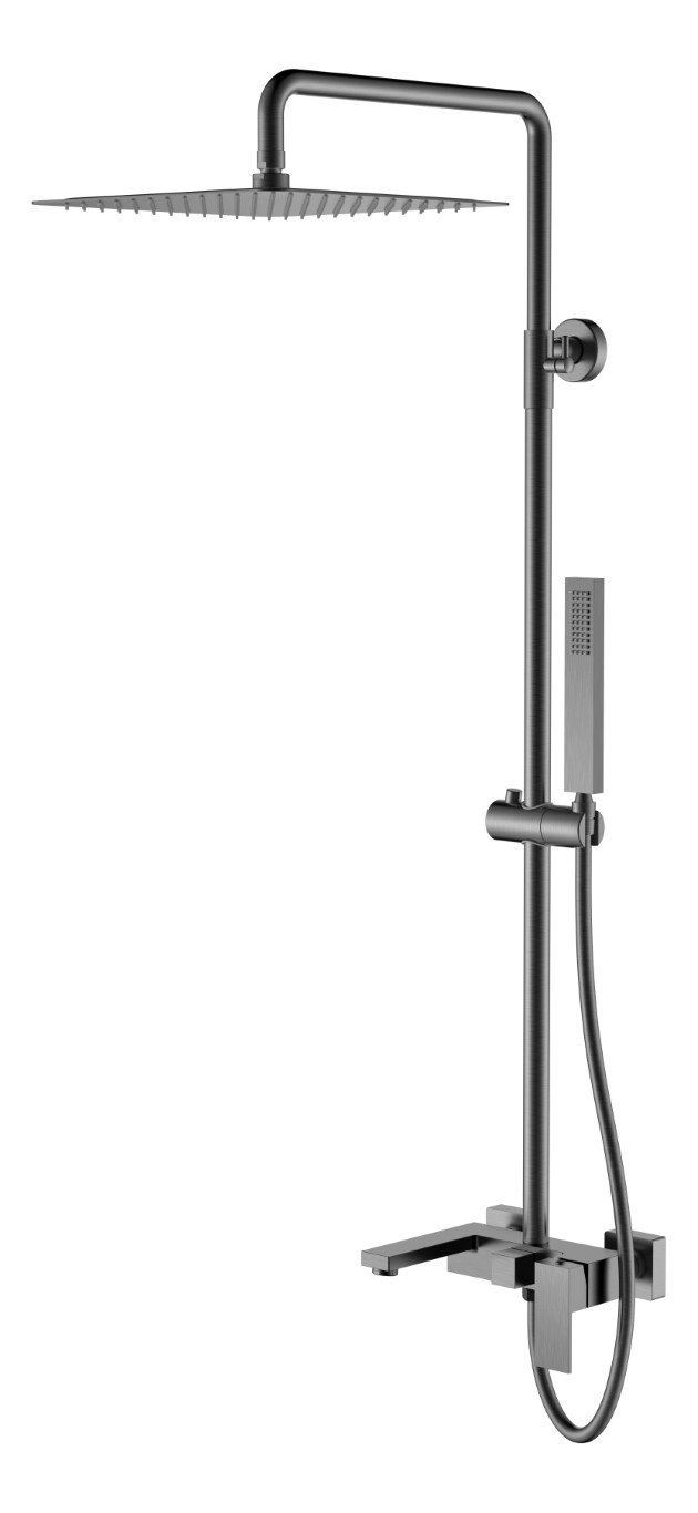 Фото Душевая система Boheme Qubic Gun Metal