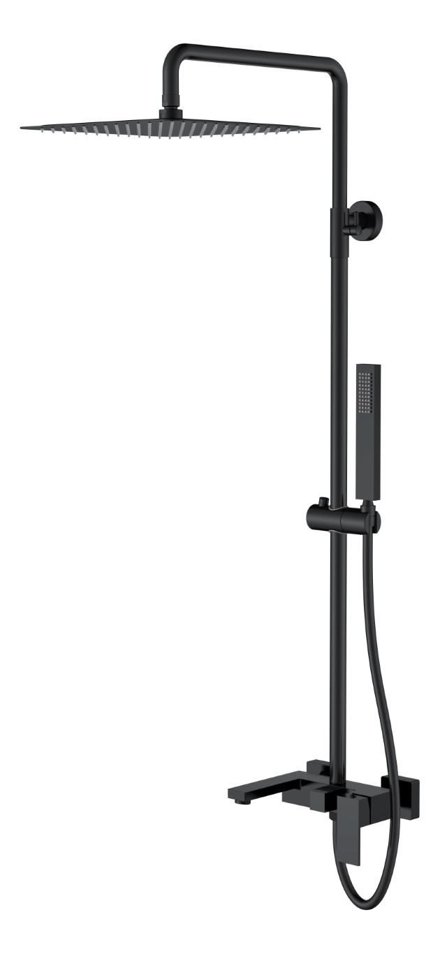 Фото Душевая система Boheme Qubic Matt Black
