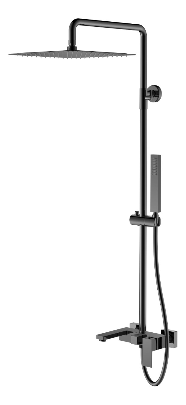 Фото Душевая система Boheme Qubic Shine Gun Metal