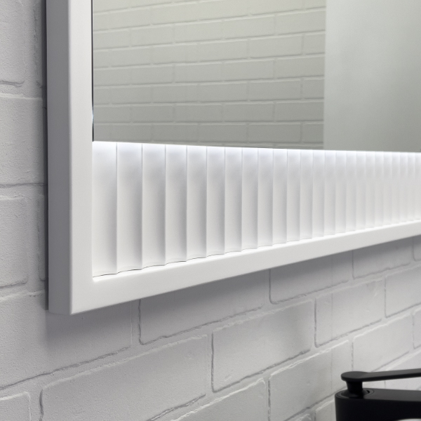 Дополнительное фото №2 Зеркало-короб Comforty Марсель-60 белый матовый, LED-подсветка, сенсор