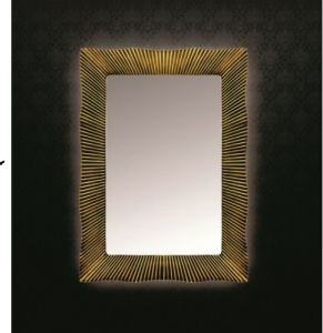 Зеркало прямоугольное, с подсветкой, антик патина 80*120