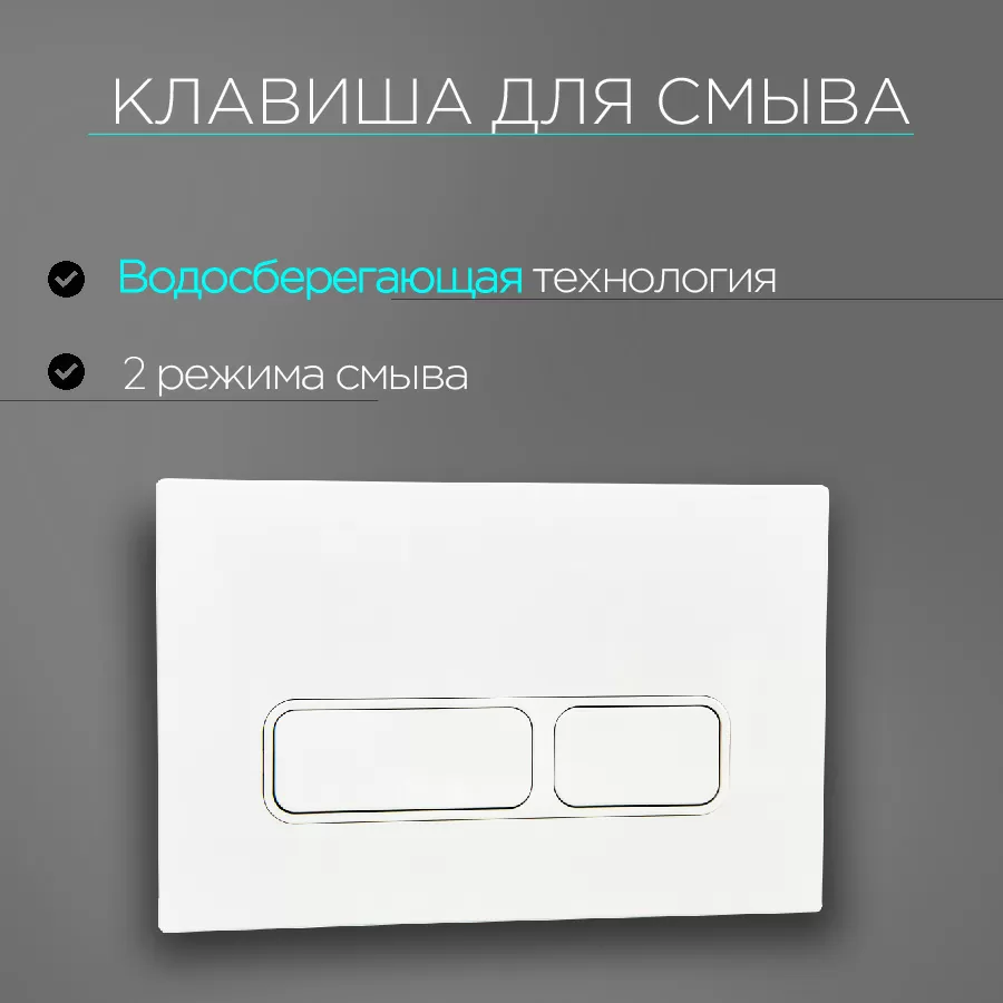 Дополнительное фото №1 Клавиша смыва белая CHIEZZA CH201BON