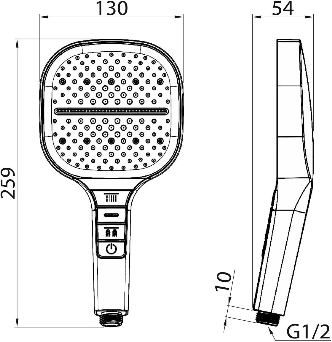 Дополнительное фото №2 Лейка душевая Elghansa Hand Shower PK-095