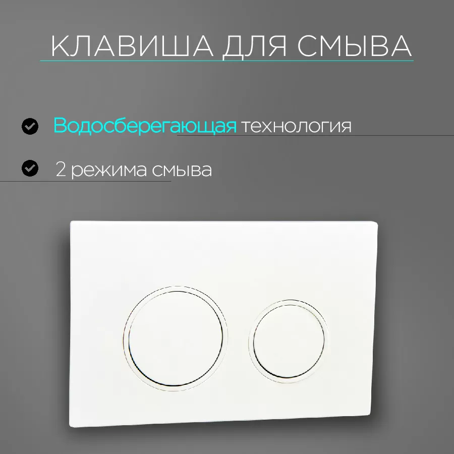 Дополнительное фото №1 Клавиша смыва белая CHIEZZA CH203BON