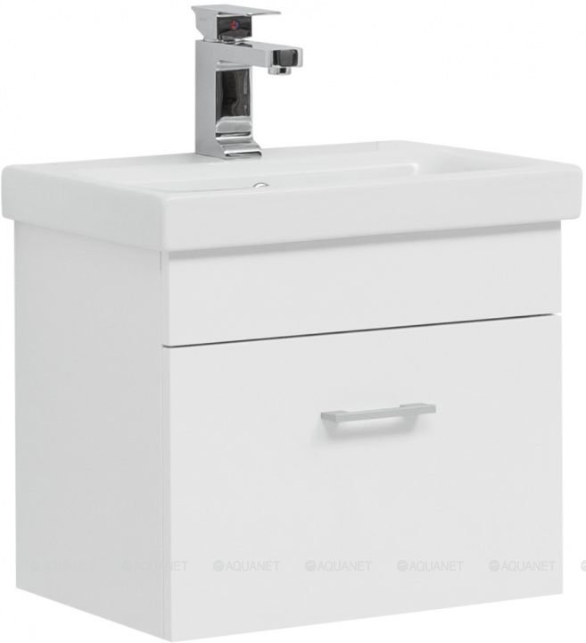 Фото Тумба Aquanet Нота 50 (Moduo Slim) цв.белый с раковиной