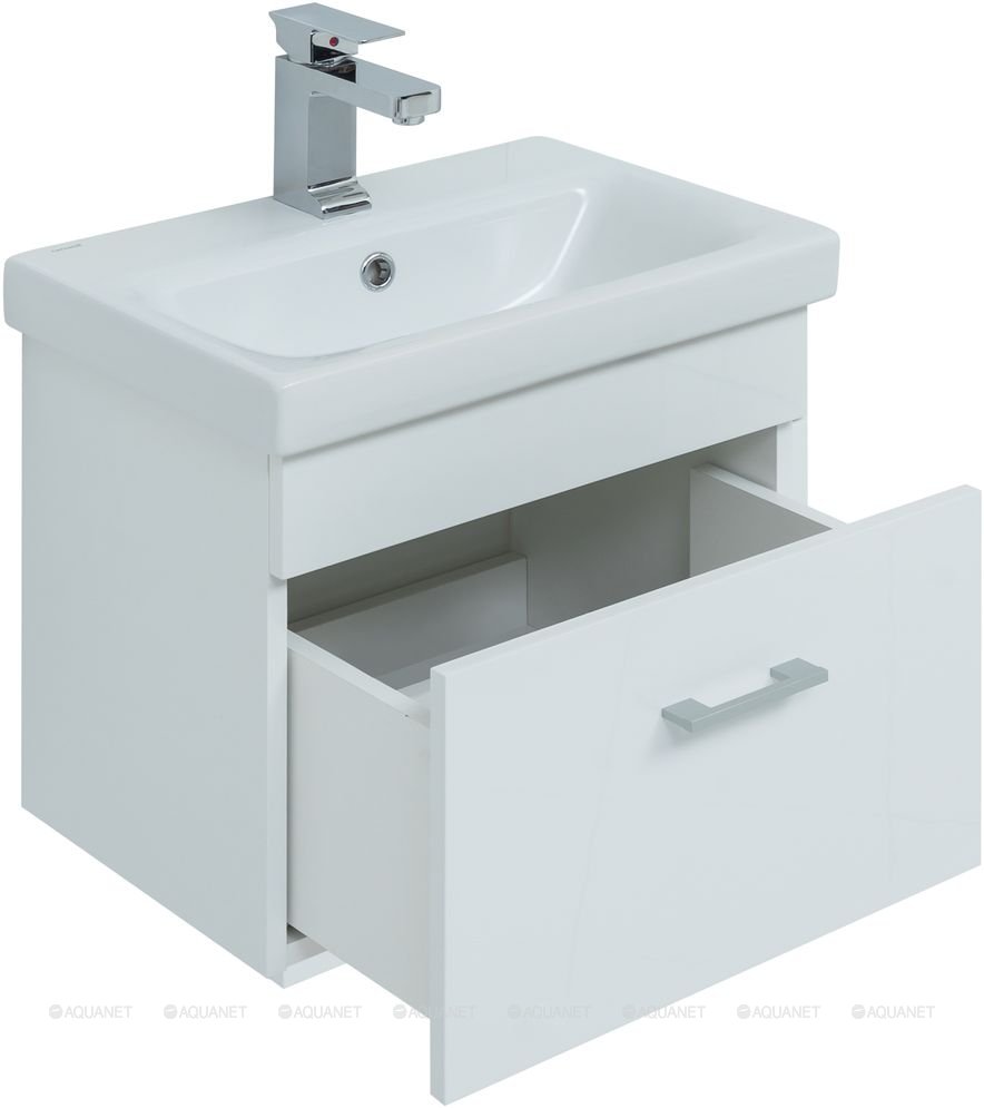 Дополнительное фото №1 Тумба Aquanet Нота 50 (Moduo Slim) цв.белый с раковиной