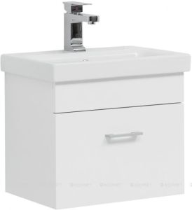 Тумба Aquanet Нота 50 (Moduo Slim) цв.белый с раковиной