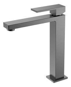 Смеситель для раковины Boheme Qubic Gun Metal высокий