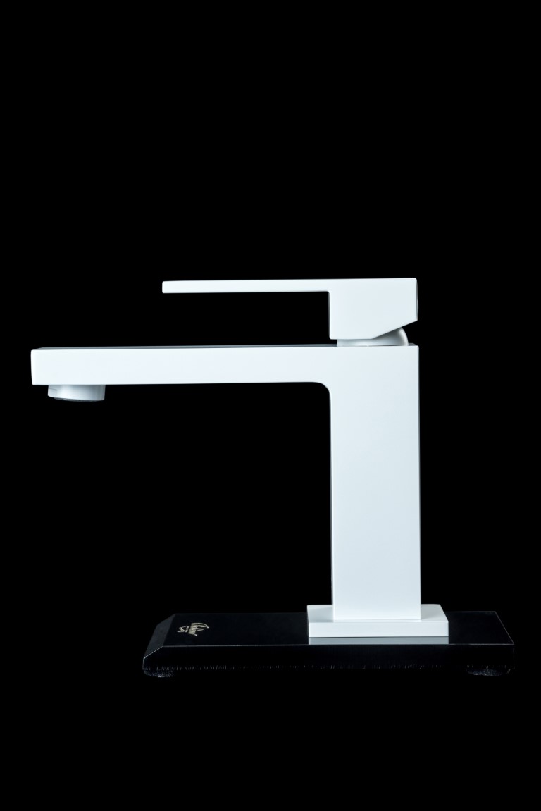 Дополнительное фото №1 Смеситель для раковины Boheme Qubic Matt White