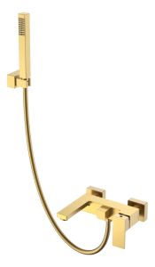 Смеситель для ванны с душем Boheme Qubic Matt Gold