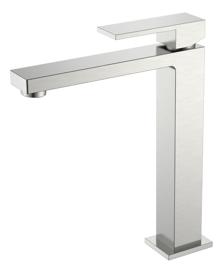 Фото Смеситель для раковины Boheme Qubic Nickel Brush высокий