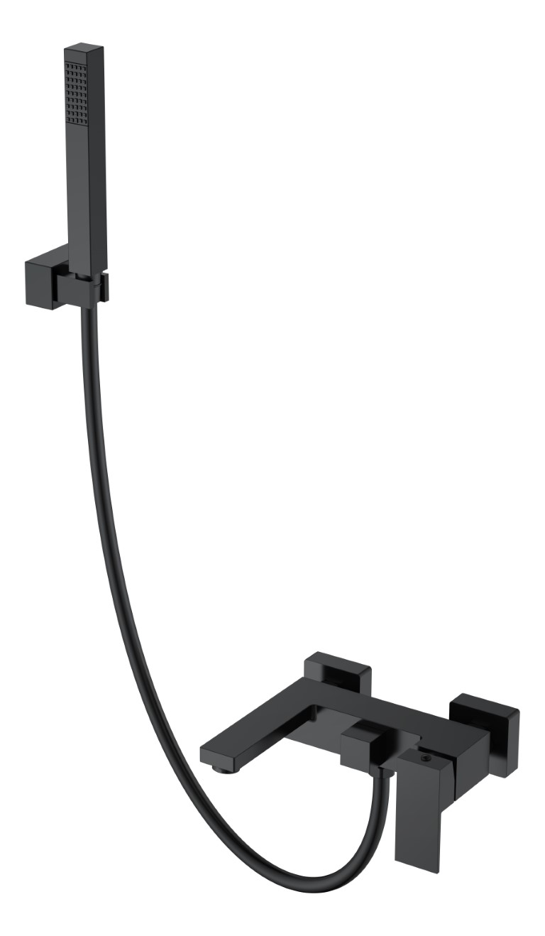 Фото Смеситель для ванны с душем Boheme Qubic Black