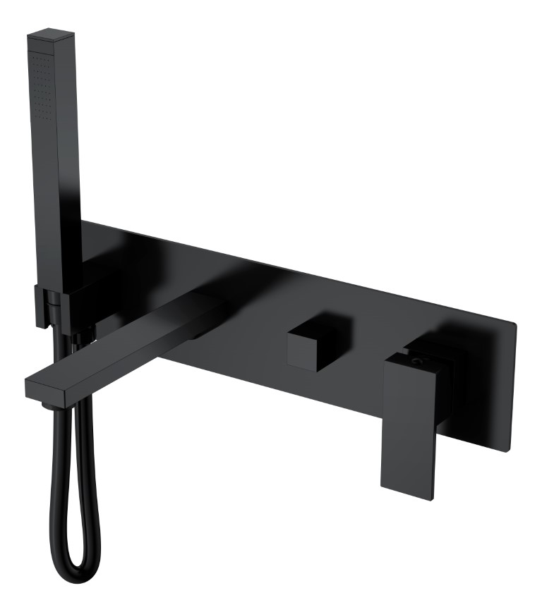 Фото Смеситель для ванны встраиваемый Boheme Qubic Matt Black