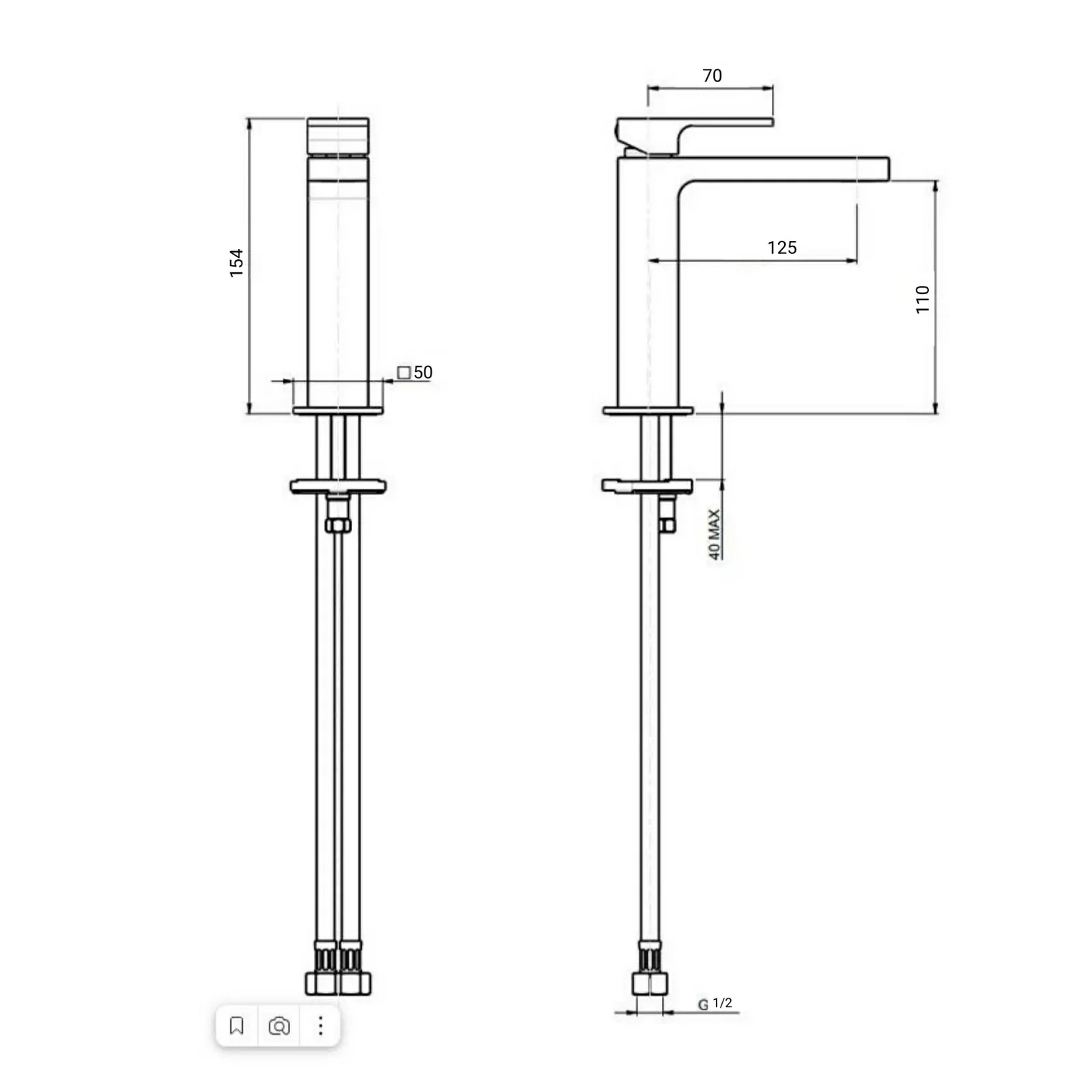 Дополнительное фото №1 Смеситель для раковины однорычажный CHIEZZA Bonivera Brushed gold