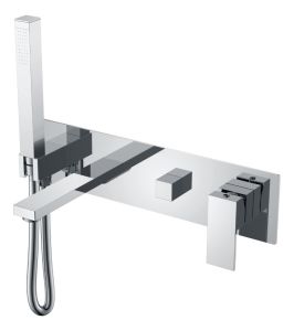 Смеситель для ванны встраиваемый Boheme Qubic Chrome