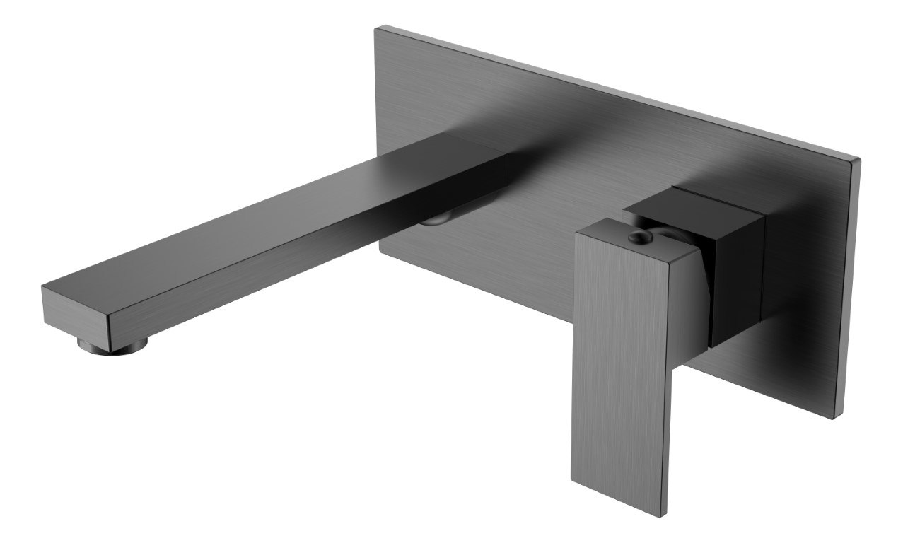 Фото Встраиваемый смеситель для раковины Boheme Qubic Gun Metal