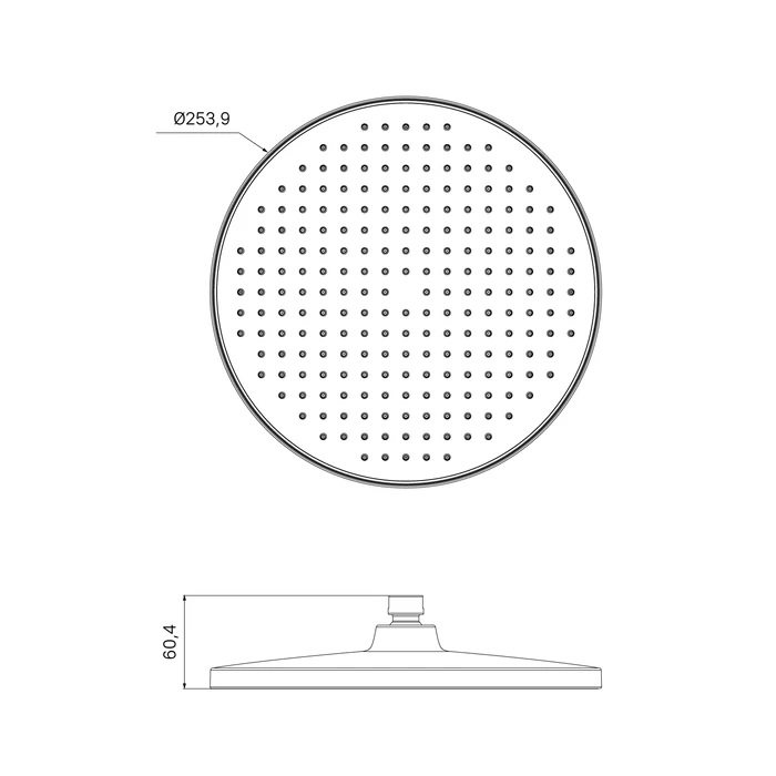 Дополнительное фото №1 Верхний душ Iddis Esper ESP25BRi64 254х254х60, черный матовый