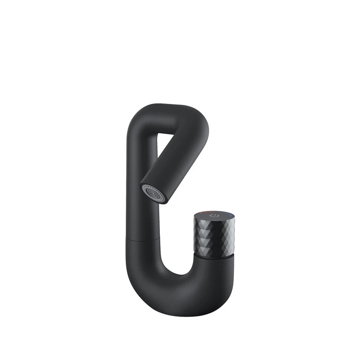 Фото Смеситель для раковины Iddis Twist, черный матовый