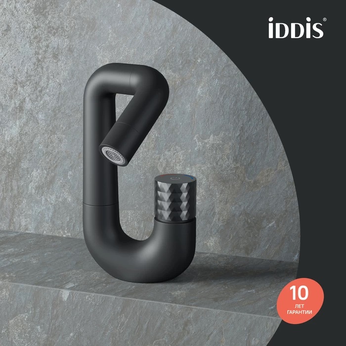 Дополнительное фото №10 Смеситель для раковины Iddis Twist, черный матовый