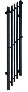 Полотенцесушитель Inaro Cascade (30*10) Р120*5*20 профильный (СНШ, Графит, 4 секции по 3 вставки, По