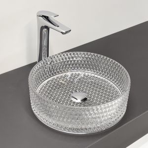 COMFORTY. Накладная раковина CF21003 стеклянная прозрачное стекло