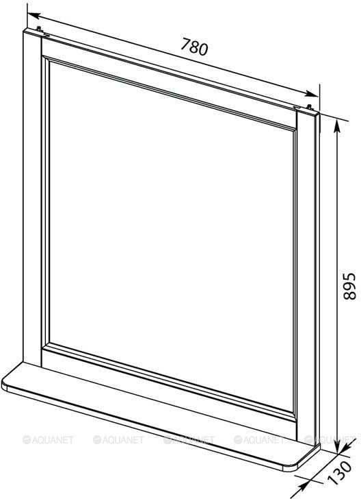 Дополнительное фото №1 Зеркало Aquanet Бостон М 80 цв.белый мат