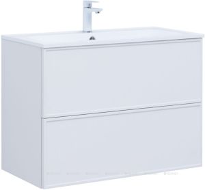 Тумба Aquanet Арт 90 цв. белый матовый с раковиной